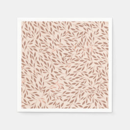 Roze bijtende bladeren botanisch glam Vrijgezellen Servet