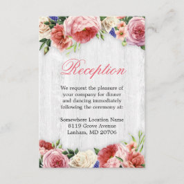  roze bijtende houten weddenschappen informatiekaartje