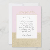 Roze bijtende Ornament 2 Foto Afstuderen Bedankkaart (Achterkant)