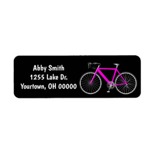 Roze bike op zwart label
