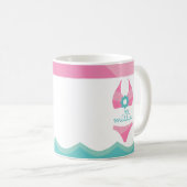 Roze bikini badpak gepersonaliseerde mok (Voorkant rechts)