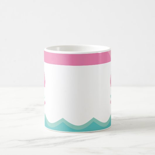 Roze bikini badpak gepersonaliseerde mok (Center)