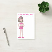 Roze bikini, bleke huid, brunette, blauw, Bob, Gla Post-it® Notes (Kantoor)