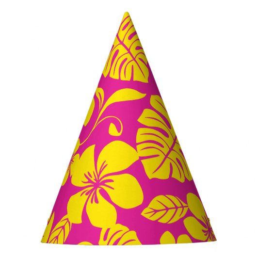 ROZE BIKINI (HEET ROZE/GEEL) FEESTHOED FEESTHOEDJES (Voorkant)