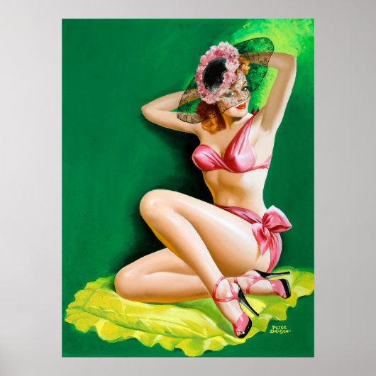 Roze Bikini omhoog Poster (Voorkant)