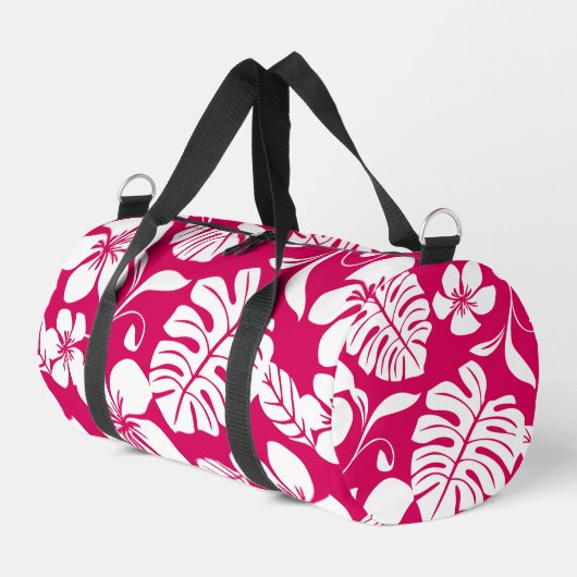ROZE BIKINI PATROON IN AARDBEIROOD PLUNJEZAK (Linkerhoek)