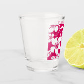 ROZE BIKINI PATROON IN AARDBEIROOD SHOT GLAS (Links)