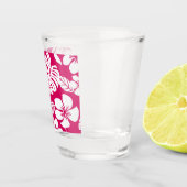 ROZE BIKINI PATROON IN AARDBEIROOD SHOT GLAS (Rechts)