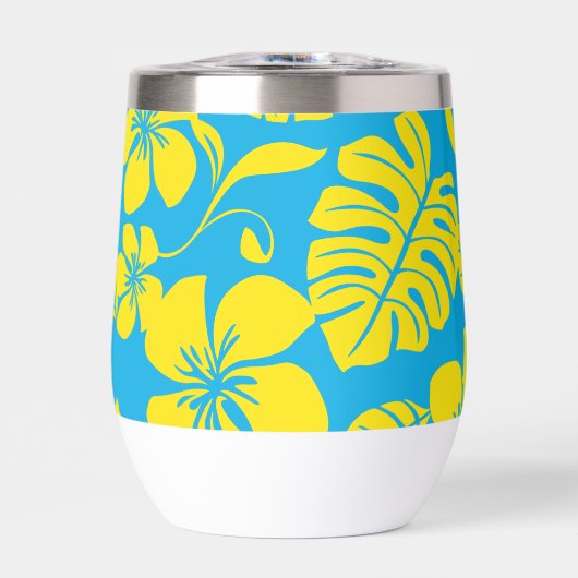 ROZE BIKINI PATROON IN BLAUW EN GEEL (Voorkant)