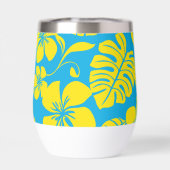 ROZE BIKINI PATROON IN BLAUW EN GEEL (Achterkant)