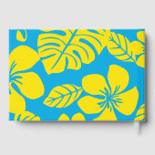 ROZE BIKINI PATROON IN BLAUW EN GEEL GASTENBOEK (Achterkant)