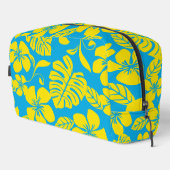 ROZE BIKINI PATROON IN BLAUW/GEEL TOILETTASJE (Rechterhoek)