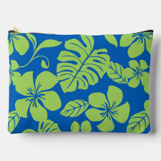 ROZE BIKINI PATROON IN BLAUW/GROEN ETUI