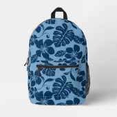 ROZE BIKINI PATROON IN BLAUW x 2 Bedrukte Rugzak (Voorkant)