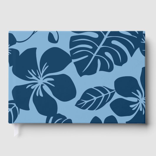 ROZE BIKINI PATROON IN BLAUW x 2 Gastenboek (Voorkant)