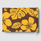 ROZE BIKINI PATROON IN BRUIN EN GOUD GASTENBOEK (Achterkant)