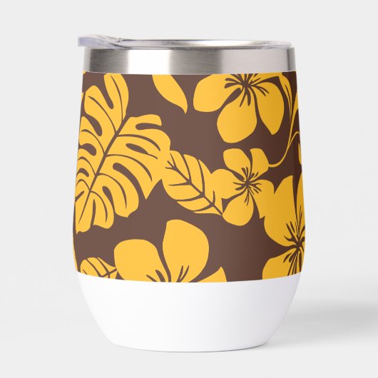 ROZE BIKINI PATROON IN BRUIN/GOUD (Rechts)