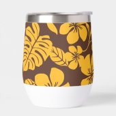 ROZE BIKINI PATROON IN BRUIN/GOUD (Links)