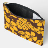 ROZE BIKINI PATROON IN BRUIN/GOUD ETUI (Open)