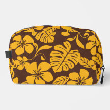 ROZE BIKINI PATROON IN BRUIN/GOUD