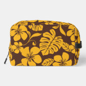 ROZE BIKINI PATROON IN BRUIN/GOUD TOILETTASJE (Achterkant)