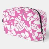 ROZE BIKINI PATROON IN FLAMINGO GOM ROZE TOILETTASJE (Rechterhoek)