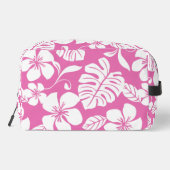 ROZE BIKINI PATROON IN FLAMINGO GOM ROZE TOILETTASJE (Achterkant)