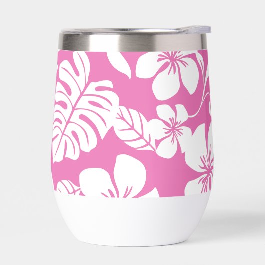 ROZE BIKINI PATROON IN FLAMINGO ROZE (Links)