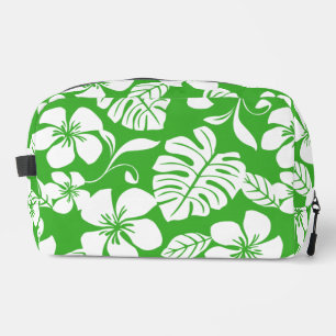 ROZE BIKINI PATROON IN GRAS GROEN TOILETTASJE
