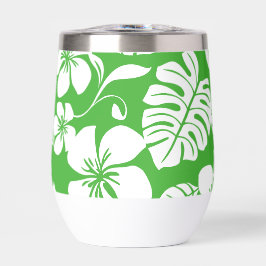 ROZE BIKINI PATROON IN GRASGROEN