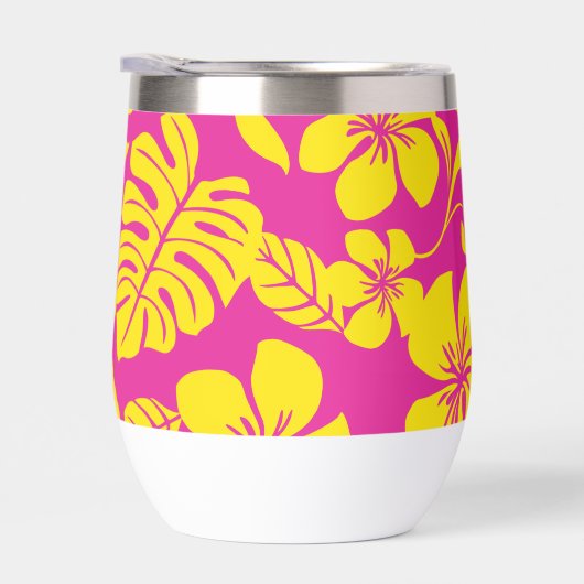 ROZE BIKINI PATROON IN HEET ROZE/GEEL (Rechts)