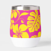 ROZE BIKINI PATROON IN HEET ROZE/GEEL (Achterkant)