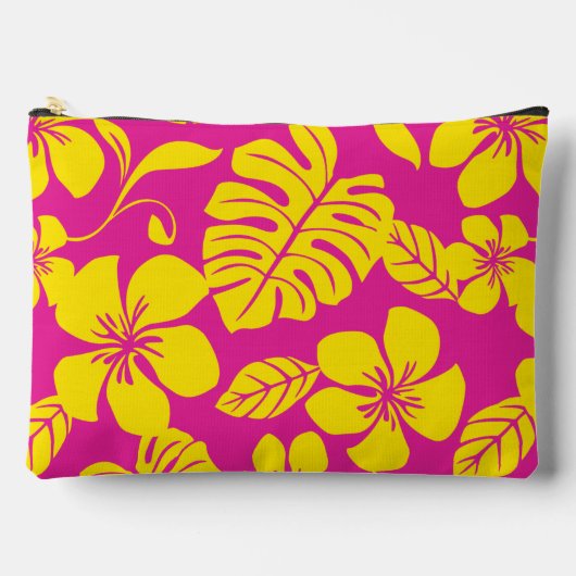 ROZE BIKINI PATROON IN HEET ROZE/GEEL ETUI (Voorkant)