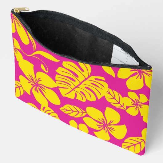 ROZE BIKINI PATROON IN HEET ROZE/GEEL ETUI (Open)