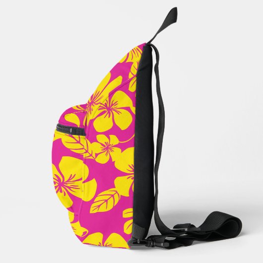 ROZE BIKINI PATROON IN HEET ROZE/GEEL SLING BAG (Rechts)