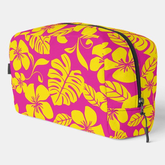 ROZE BIKINI PATROON IN HEET ROZE/GEEL TOILETTASJE (Rechterhoek)