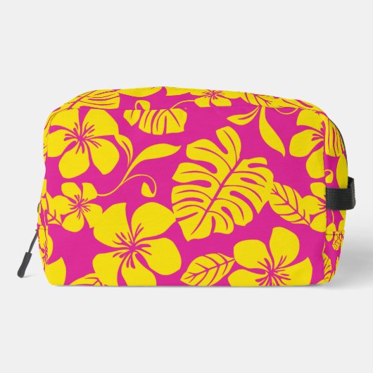 ROZE BIKINI PATROON IN HEET ROZE/GEEL TOILETTASJE (Achterkant)