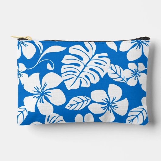 ROZE BIKINI PATROON IN HELDERBLAUW ETUI (Voorkant)