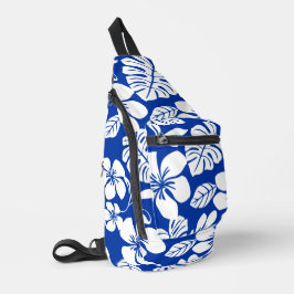 ROZE BIKINI PATROON IN KONINKLIJK BLUW SLING BAG