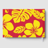 ROZE BIKINI PATROON IN ROOD EN GOUD GASTENBOEK (Achterkant)