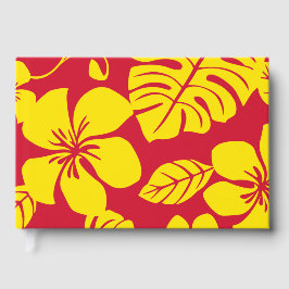 ROZE BIKINI PATROON IN ROOD EN GOUD GASTENBOEK