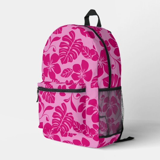 ROZE BIKINI PATROON IN ROZE x 2 Bedrukte Rugzak (Achterkant Hoek Rechts)