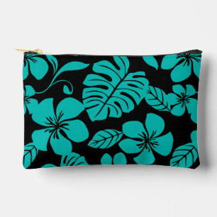 ROZE BIKINI PATROON IN ZWART/BLAUWGROEN ETUI
