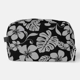 ROZE BIKINI PATROON IN ZWART/GRIJS TOILETTASJE