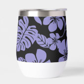 ROZE BIKINI PATROON IN ZWART/LAVENDEL (Links)