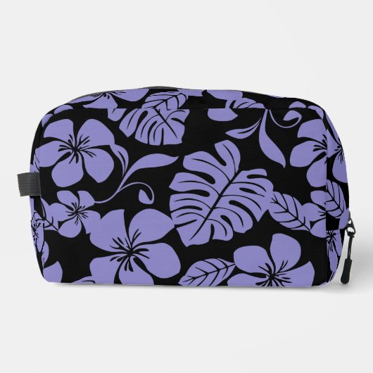 ROZE BIKINI PATROON IN ZWART/LAVENDEL TOILETTASJE (Voorkant)