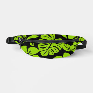 ROZE BIKINI PATROON IN ZWART/LIMOEN HEUPTASJE
