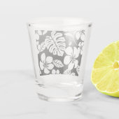 ROZE BIKINI PATROON IN ZWART SHOT GLAS (Achterkant)