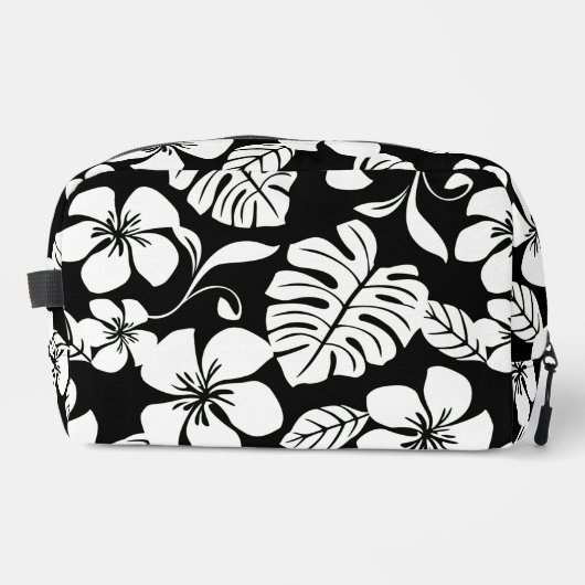 ROZE BIKINI PATROON IN ZWART TOILETTASJE (Voorkant)