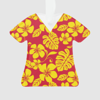 ROZE BIKINI PATROON SCRUBS IN ROOD/GOUDE ORNAMENT